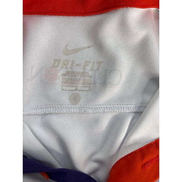 Nike Clemson Tigers Men's Dri-FIT Polo Shirt White/Orange L - Picture 6 of 11